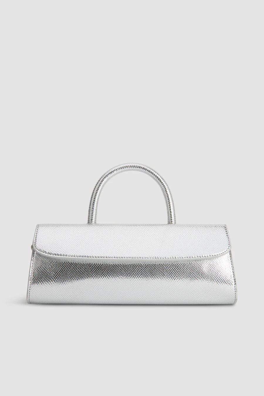Silver Baguette Bag