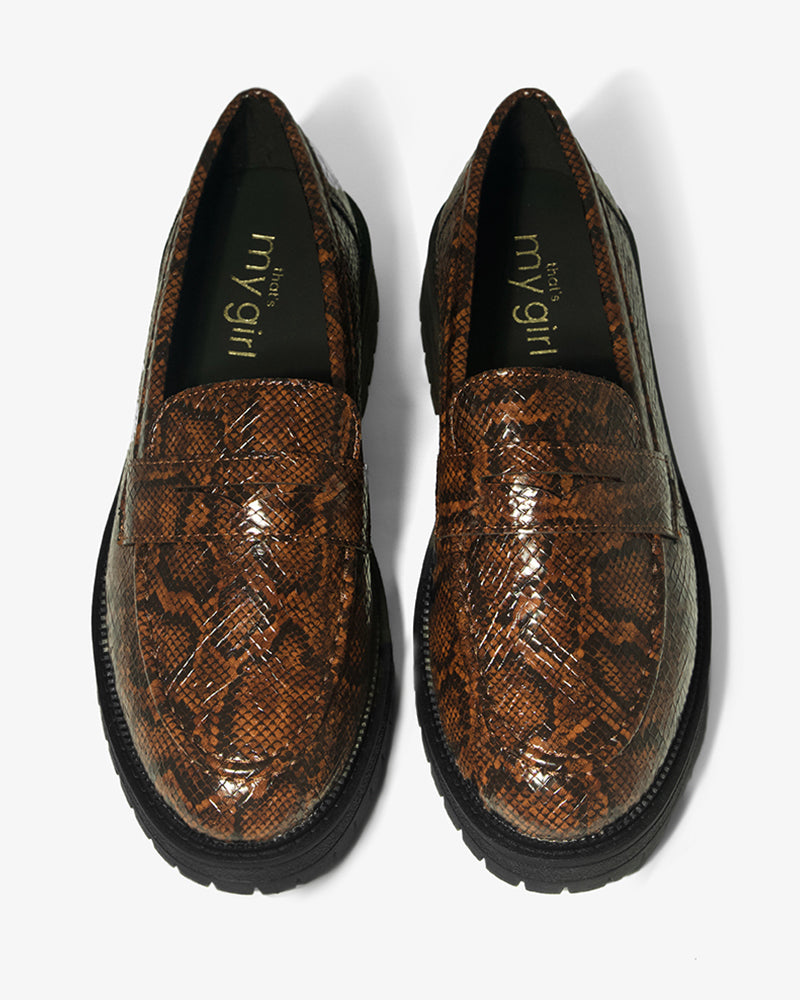 Snake Print Chunky Loafer