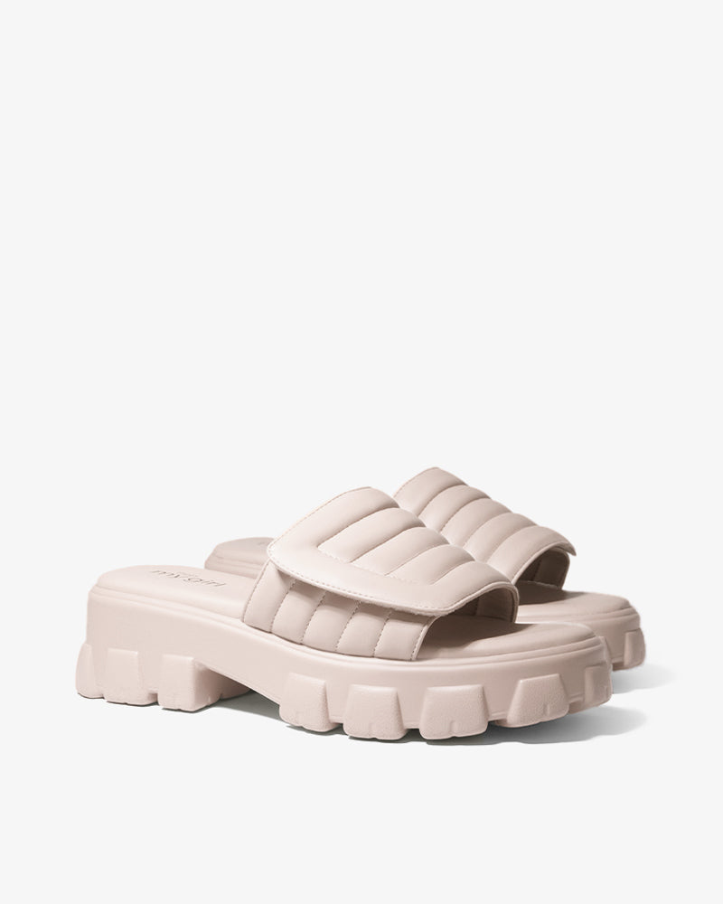 Pink Quilted Comfort Slides