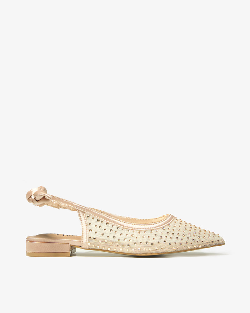 Pink Rhinestone Slingbacks