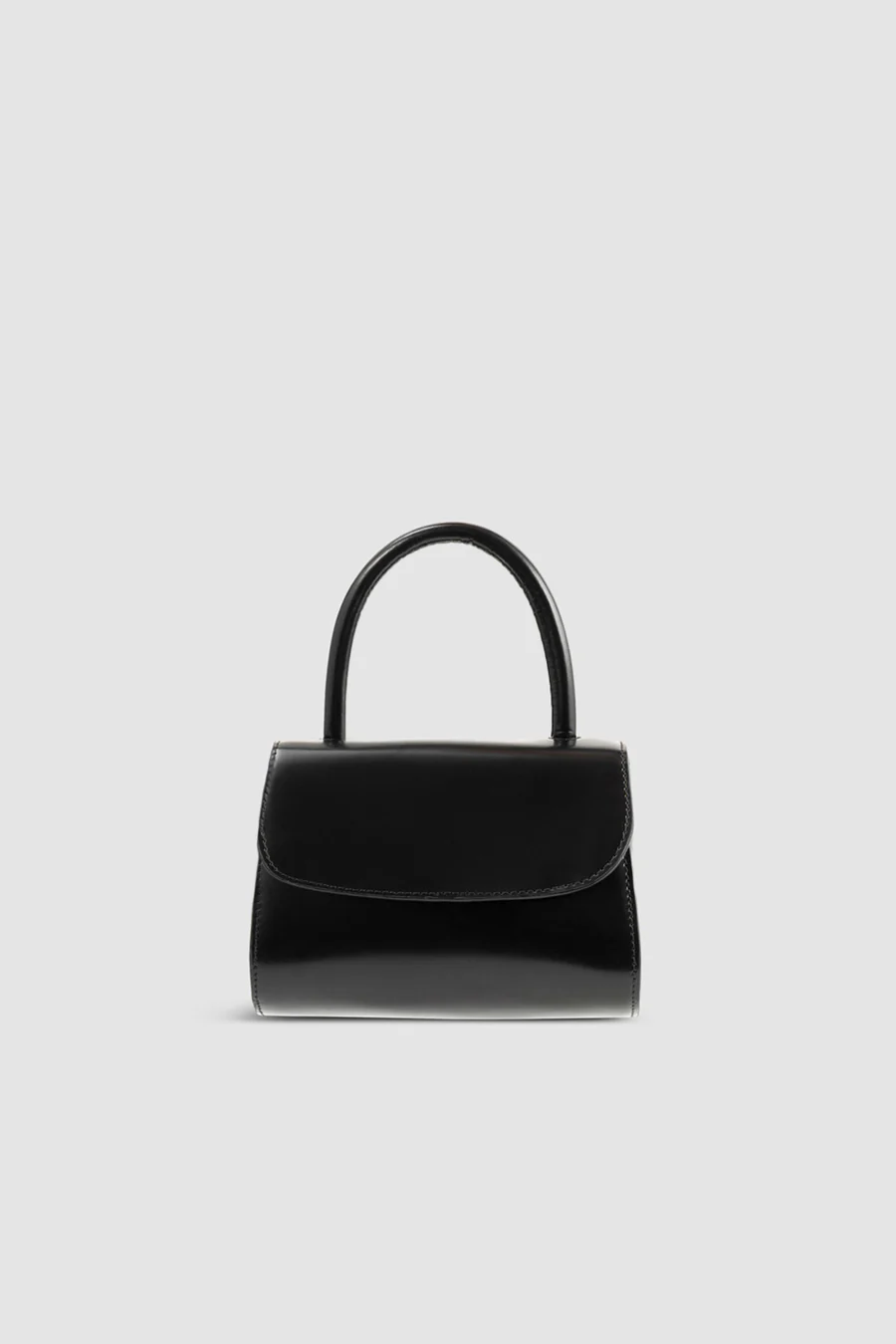 Black Top Handle Bag