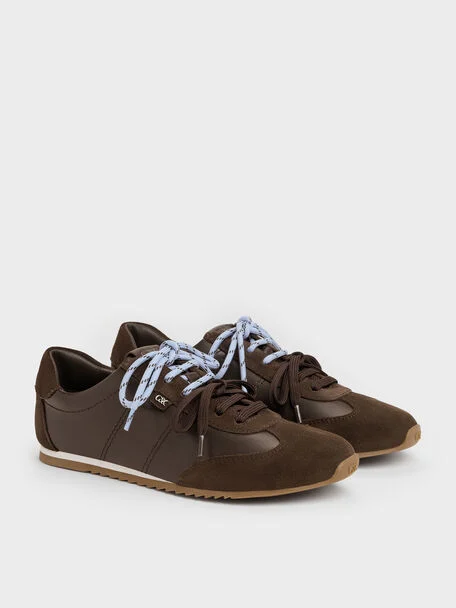 Jace Leather & Suede Sneakers (Dark Brown)
