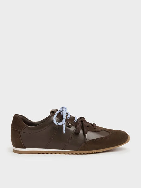 Jace Leather & Suede Sneakers (Dark Brown)