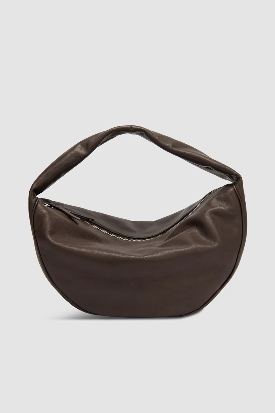 Chocolate Brown Leather Hobo Bag
