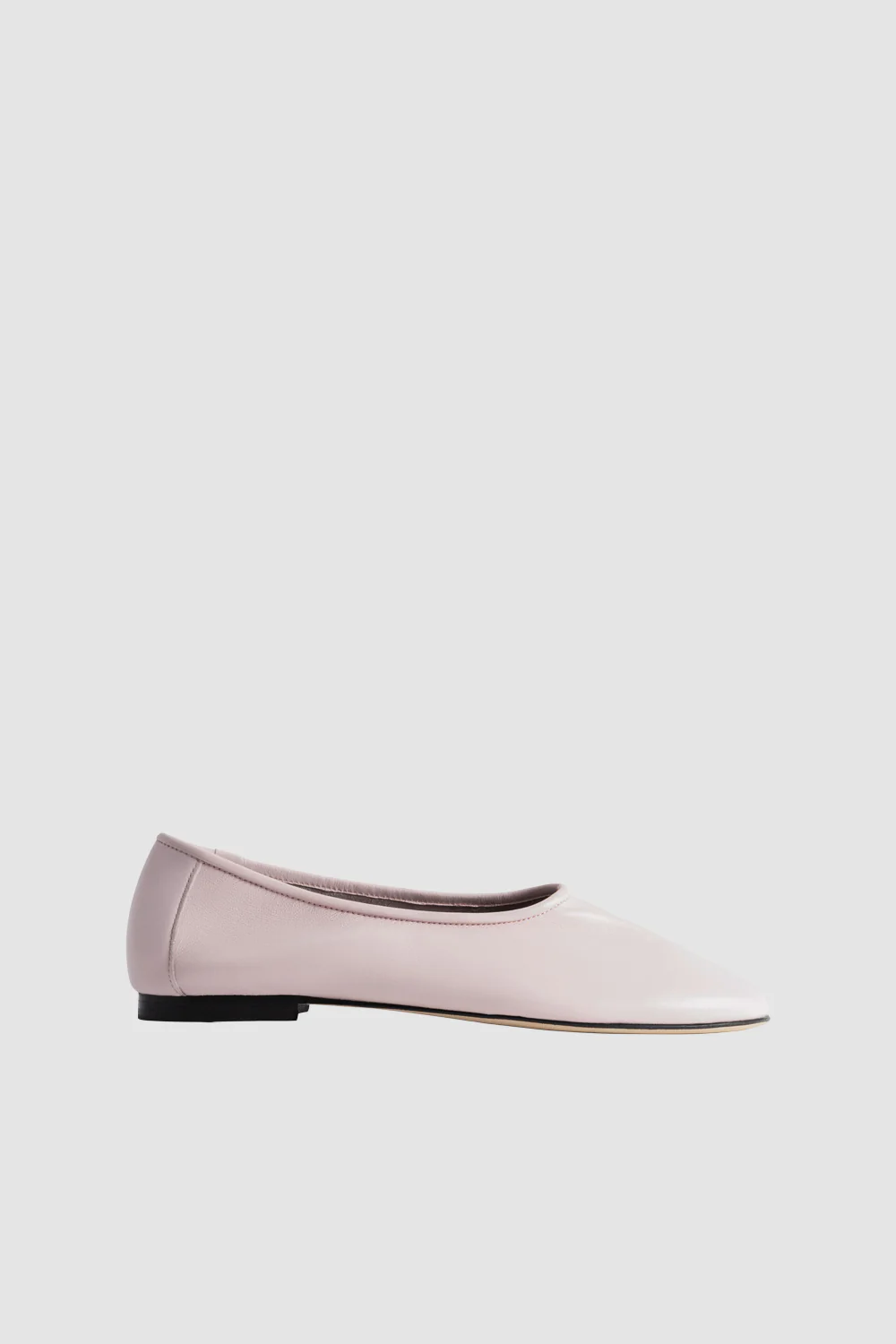 Blush Pink Leather Ballet Flats