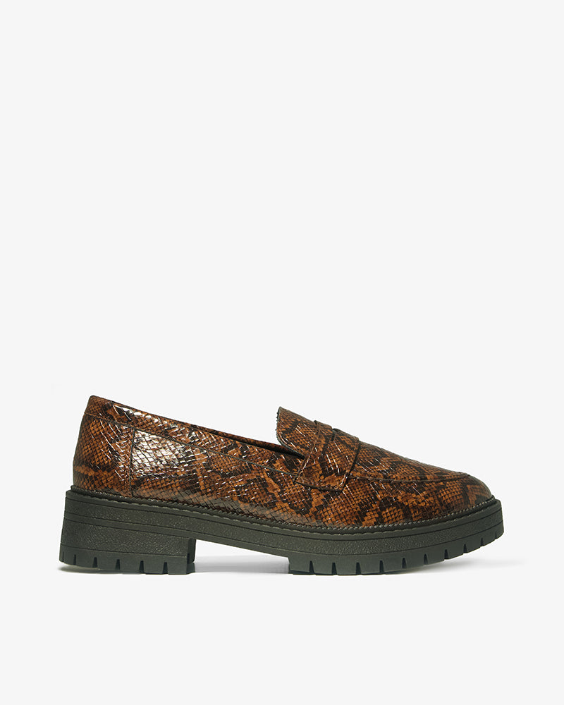 Snake Print Chunky Loafer