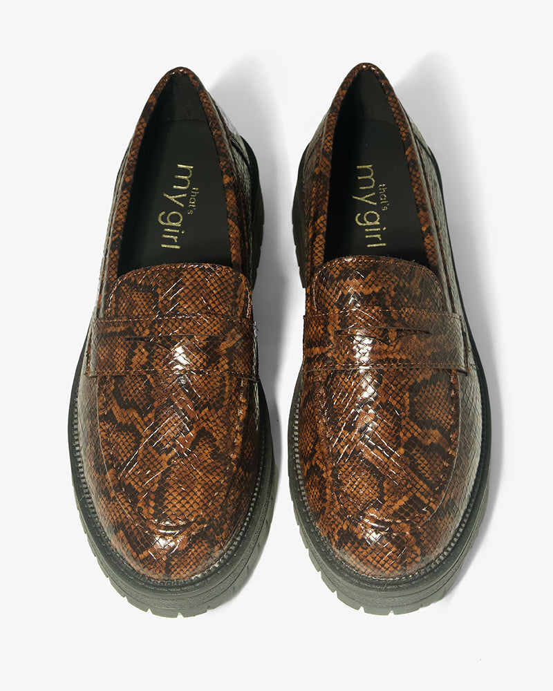 Snake Print Chunky Loafer