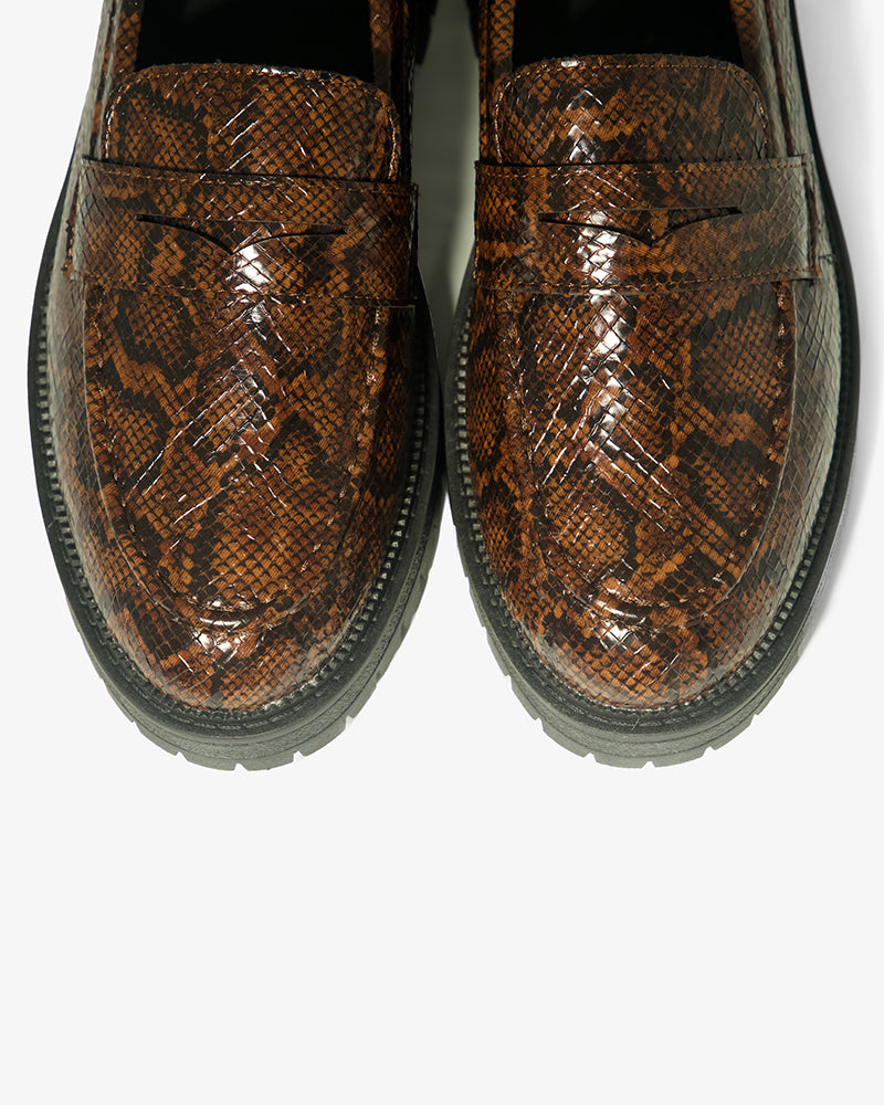 Snake Print Chunky Loafer