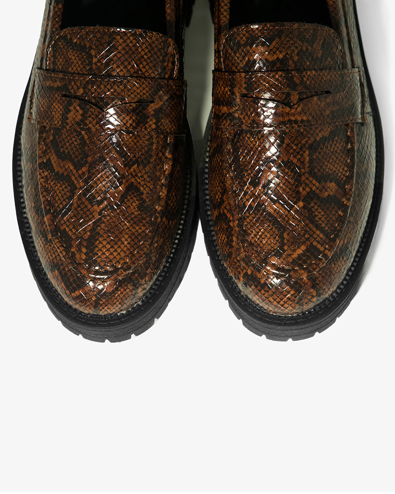 Snake Print Chunky Loafer