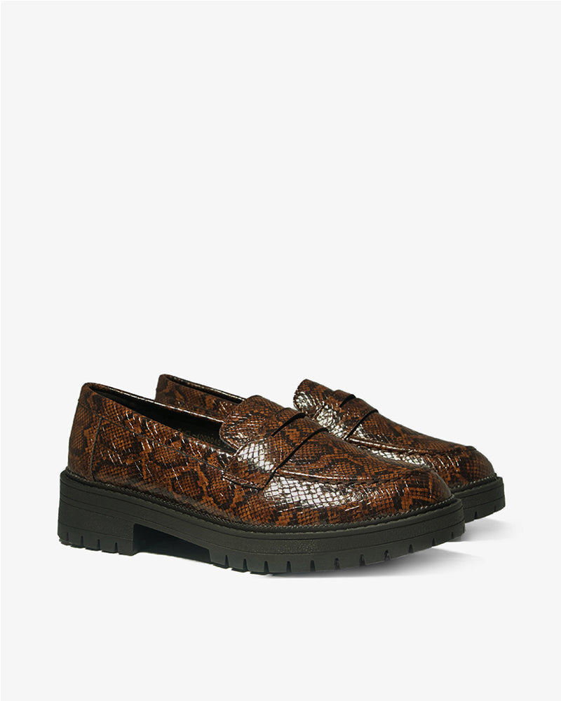 Snake Print Chunky Loafer