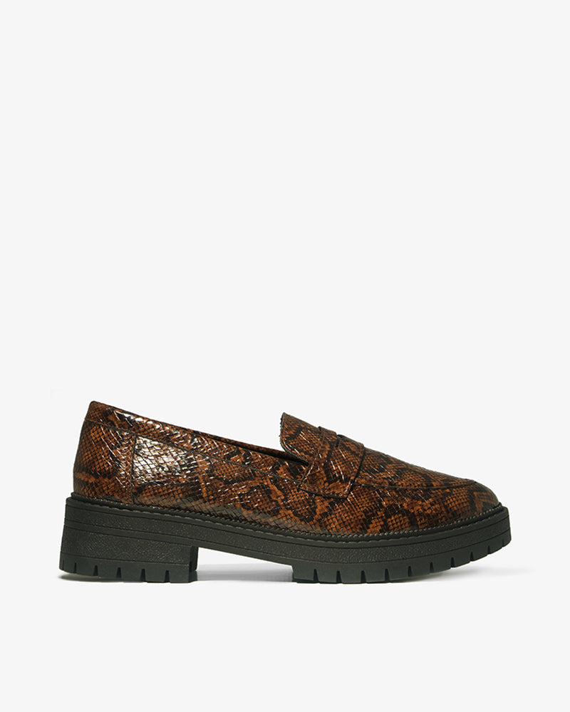 Snake Print Chunky Loafer